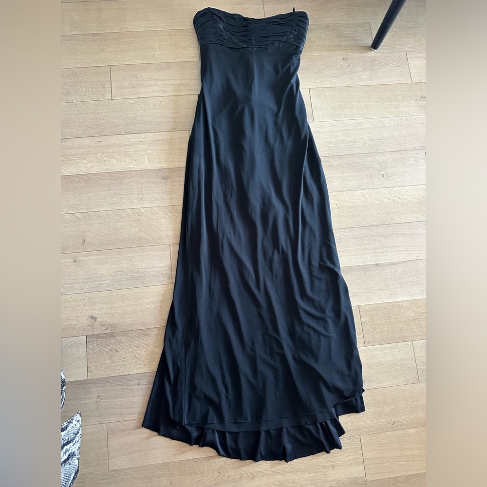 Meryl black strapless maxi cutout back dress Sz.8